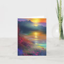 Search for watercolor sunset cards Lake