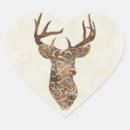 Search for rustic heart wedding stickers Antlers