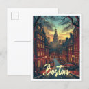 Search for vintage boston postcards Illustration