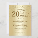 Search for 20th birthday invitations Cheers to 20 years