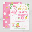 Search for luau 2nd birthday invitations Flamingo