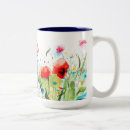 Search for red poppies flowers mugs Colourful