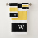 Search for black and white stripes monogram bath towels Trendy