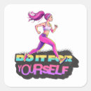 Search for woman running stickers Runner