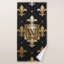 Search for fleur de lis bath towels Gold