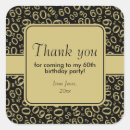 Search for gold 60th birthday thank you stickers 60 years old