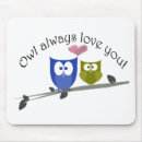 Search for owl illustration mouse mats Heart