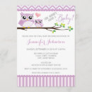 Search for purple owl baby shower invitations Owls
