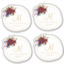Search for burgundy monogram stickers Navy