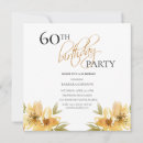 Search for yellow 60th birthday invitations Botanical