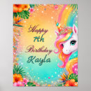 Search for unicorn birthday posters Floral