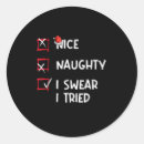 Search for naughty and nice stickers Funny
