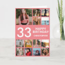 Search for 33 birthday cards Thirty third birthday