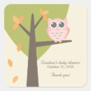 Search for pink owl baby shower stickers Tree branch