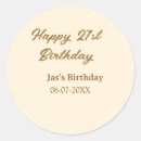 Search for forty first birthday stickers 21st birthday name date