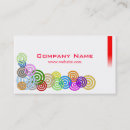 Search for spiral business cards Colourful