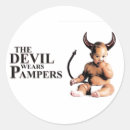 Search for devil round stickers Baby