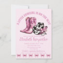 Search for cattle 4x6 invitations Pink