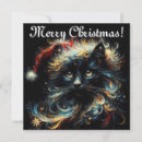 Search for black cat christmas cards Red