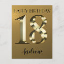 Search for 18th birthday postcards Metallic