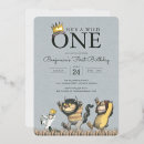 Search for wild things 1st birthday invitations Children's book