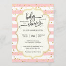 Search for black white stripes baby shower invitations Pink