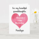 Search for 12th birthday cards Granddaughter