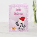Search for zebra christmas cards Pink