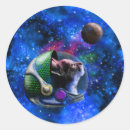 Search for cats in space stickers Universe