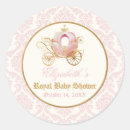 Search for pink damask baby shower stickers Girl