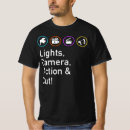 Search for lights camera action tshirts Film