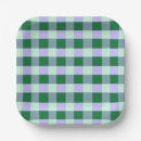 Search for green plaid pattern plates Vintage