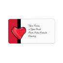 Search for candy hearts return address labels Red