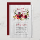 Search for deer rehearsal dinner invitations Wood