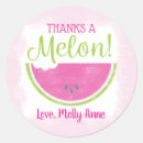 Search for watermelon thank you stickers One in a melon
