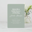 Search for sage green bridal shower invitations Bold