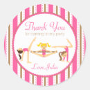 Search for gymnast party stickers Pink