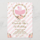 Search for tutu invitations Pink and gold