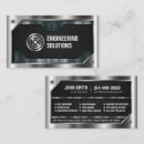 Search for mechanical engineering business cards Metal