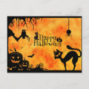 Search for jack o lantern horizontal postcards Cat
