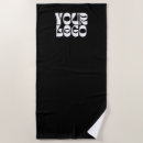 Search for business logo beach towels Black