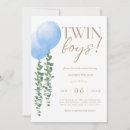 Search for twin baby boy shower invitations Hot air balloon