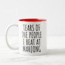 Search for mahjong game mugs Funny