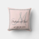 Search for blush and gray cushions Monogrammed