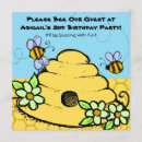 Search for bumble bees square invitations Kids