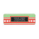 Search for ugly christmas sweater return address labels Red