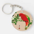 Search for red parrot key rings Red and green