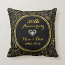 Search for 50th wedding anniversary cushions Black