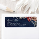 Search for red floral return address labels Typography