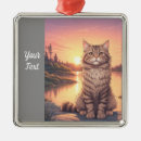 Search for grey cat christmas tree decorations Tabby